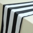 thumbnail image 1 of BalsaCircle 12 x 108 in Black White Stripes Satin Table Top Runner, 1 of 7