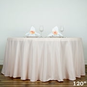 BalsaCircle 120" Blush Round Polyester Tablecloth Wedding Table Linens