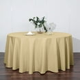 thumbnail image 1 of BalsaCircle Christmas Holidays 120" Champagne Round Polyester Tablecloth Linens Decoration, 1 of 8