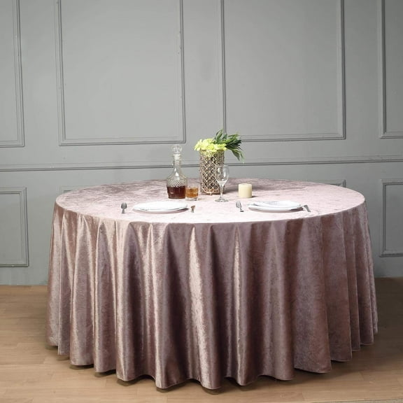 Balsa Circle 120" Mauve Round Premium Velvet Tablecloth Event Catering Linens Banquet