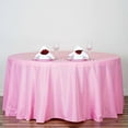 thumbnail image 1 of BalsaCircle 120" Pink Round Polyester Tablecloth Wedding Table Linens, 1 of 8