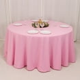 thumbnail image 1 of BalsaCircle 120" Pink Round Premium Polyester Tablecloth Party Reception Wedding Table Linens Catering Event Decorations Supplies, 1 of 8