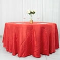 thumbnail image 1 of BalsaCircle 120" Red Accordion Crinkle Taffeta Round Tablecloth Decoration, 1 of 8
