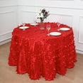 thumbnail image 1 of BalsaCircle 120" Red Leaf Petals Taffeta Round Tablecloth Reception Catering Decorations, 1 of 8