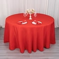 thumbnail image 1 of BalsaCircle 120" Red Round Premium Polyester Tablecloth Wedding Table Linens, 1 of 8