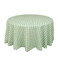 thumbnail image 1 of BalsaCircle 120" Round Gingham Checkered Polyester Tablecloth Sage Green, 1 of 8