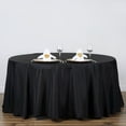thumbnail image 1 of BalsaCircle 120" Round Polyester Tablecloth Wedding Table Linens - Black, 1 of 10