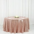 thumbnail image 1 of BalsaCircle 120" Sequin Round Tablecloth Blush, 1 of 8
