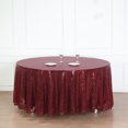 thumbnail image 1 of BalsaCircle 120" Sequin Round Tablecloth Burgundy, 1 of 8