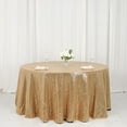 thumbnail image 1 of BalsaCircle 120" Sequin Round Tablecloth Gold, 1 of 8
