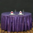 thumbnail image 1 of BalsaCircle 120" Sequin Round Tablecloth Purple, 1 of 6