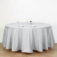 thumbnail image 1 of BalsaCircle 120" Silver Round Polyester Tablecloth Wedding Table Linens, 1 of 6