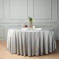 thumbnail image 1 of Balsa Circle 120" Silver Round Premium Velvet Tablecloth Event Catering Linens Banquet, 1 of 8