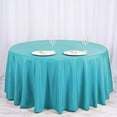 thumbnail image 1 of BalsaCircle 120" Turquoise Round Polyester Tablecloth Wedding Table Linens, 1 of 7