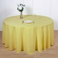 thumbnail image 1 of BalsaCircle 120" Yellow Round Polyester Tablecloth Wedding Table Linens, 1 of 5