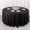 thumbnail image 1 of BalsaCircle 120 in Black Scuba Polyester Round Tablecloth Party Linens Wedding Events Decorations Supplies, 1 of 8