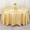 thumbnail image 1 of BalsaCircle 120 in Champagne Stripes Satin Round Tablecloth Wedding Party Linens Events Reception Decorations Supplies, 1 of 8