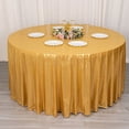 thumbnail image 1 of BalsaCircle 120 in Gold Sequin Dots Polyester Round Tablecloth Wedding Party Events Reception Decorations Supplies, 1 of 6