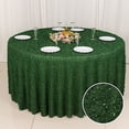 thumbnail image 1 of BalsaCircle 120 in Green Shaggy Fringe Polyester Round Tablecloth Wedding Party Events Home Decorations Supplies, 1 of 8
