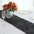 thumbnail image 1 of BalsaCircle 12x108 in Black Metallic Tinsel Polyester Table Runner Wedding Party Events Decorations Supplies, 1 of 8