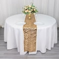 thumbnail image 1 of BalsaCircle 12x108 in Gold Mesh Wavy Embroidered Sequins Table Runner Party Events Reception Decorations Supplies, 1 of 8