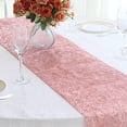 thumbnail image 1 of BalsaCircle 12x108 in Rose Gold Metallic Tinsel Polyester Table Runner Wedding Party Events Decorations Supplies, 1 of 8