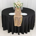 thumbnail image 1 of BalsaCircle 12x108 in Rose Gold Mesh Wavy Embroidered Sequins Table Runner Party Events Reception Decorations Supplies, 1 of 8