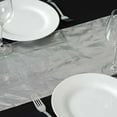 thumbnail image 1 of BalsaCircle 13 x 108" Metallic Shiny Nylon Tissue Lame Table Runner Silver, 1 of 4