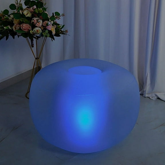 BalsaCircle 13" x 22" Assorted Air Candy Inflatable Light Up Ottoman Battery Operated LED Furniture