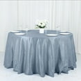 thumbnail image 1 of BalsaCircle 132" Dusty Blue Crinkled Accordion Taffeta Round Tablecloth Wedding Party Events Decorations Supplies, 1 of 8