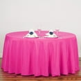 thumbnail image 1 of BalsaCircle 132" Round Polyester Tablecloths Wedding Fuchsia, 1 of 7