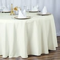 thumbnail image 1 of BalsaCircle 132" Round Premium Polyester Tablecloth Wedding Table Linens Ivory, 1 of 5