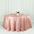 thumbnail image 1 of BalsaCircle 132 in Dusty Rose Satin Round Tablecloth Wedding Party Events Reception Catering Decorations Supplies, 1 of 7
