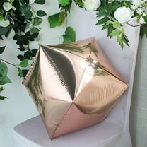 BalsaCircle 14" Rose Gold 4D Cube Mylar Foil Plain Balloon Wedding Birthday Decorations