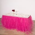 thumbnail image 1 of BalsaCircle 14 feet Tutu Multi Layers Tulle Table Skirt Linens Fuchsia, 1 of 7