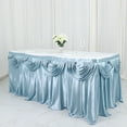 thumbnail image 1 of BalsaCircle 14 feet x 29" Satin Drape Banquet Table Skirt Dusty Blue, 1 of 8