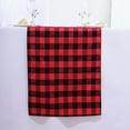 thumbnail image 1 of BalsaCircle 14" x 108" Gingham Checkered Table Runner Party Linens Black Red, 1 of 8
