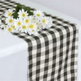 thumbnail image 1 of BalsaCircle 14" x 108" Gingham Checkered Table Runner Party Linens Black, 1 of 4