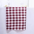 thumbnail image 1 of BalsaCircle 14" x 108" Gingham Checkered Table Runner Party Linens Burgundy, 1 of 8