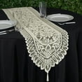 thumbnail image 1 of BalsaCircle 14" x 108" Ivory Lace Table Top Runner Party Linens Dinner Event Decorations, 1 of 3