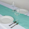 thumbnail image 1 of BalsaCircle 14" x 108" Natural Burlap Table Runner Turquoise, 1 of 5