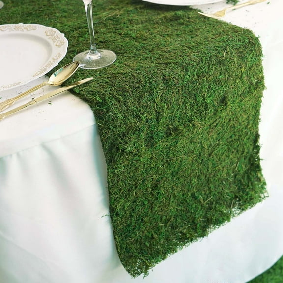 Balsa Circle 14x48" Green Natural Moss Table Top Runner Mat Linens Supplies