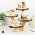 thumbnail image 1 of BalsaCircle 15 in Brown 4 Tier Round Natural Wood Cupcake Dessert Stand Party Events Decorations Supplies, 1 of 8