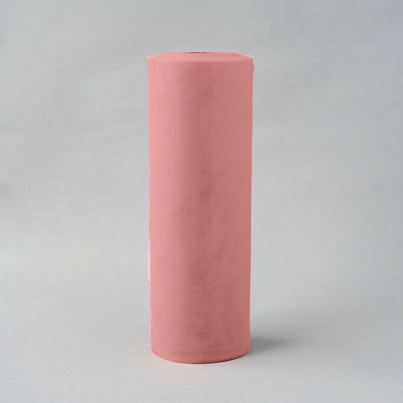 Balsa Circle 15" x 100 yards Wedding Tulle Roll Dusty Rose