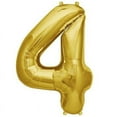 thumbnail image 1 of BalsaCircle 16" Mylar Foil Plain Balloon Gold Number 4 Wedding Party Decor, 1 of 4