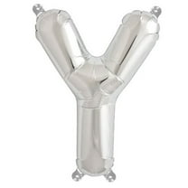 BalsaCircle 16" Mylar Foil Plain Balloon Silver Letter Y Wedding Party Decoration