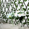 thumbnail image 1 of BalsaCircle 17x95" Brown Wood Expandable Lattice Fence Green Faux Ivy Leaves Backdrop Panel Party Decorations, 1 of 7