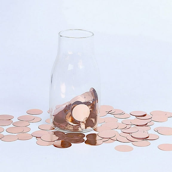 BalsaCircle 18 Grams Rose Gold Metallic Round Dots Balloons Confetti Wedding Party Crafts Decorations