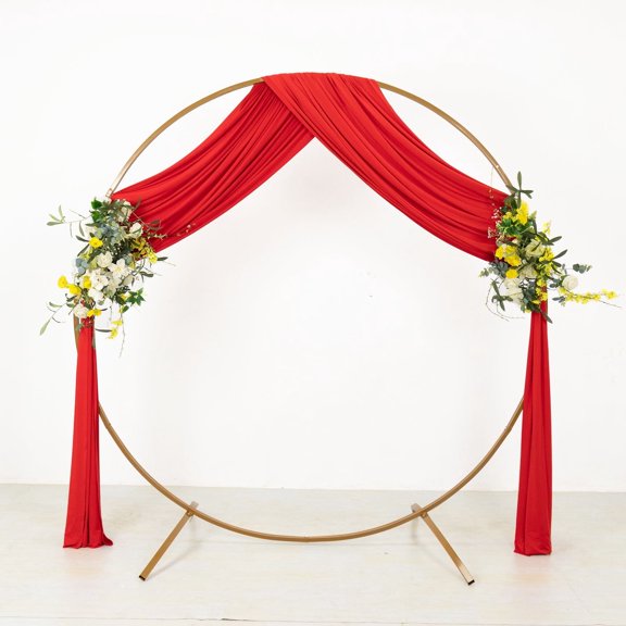 Balsa Circle 18 feet Red 4-Way Stretch Spandex Backdrop Curtain