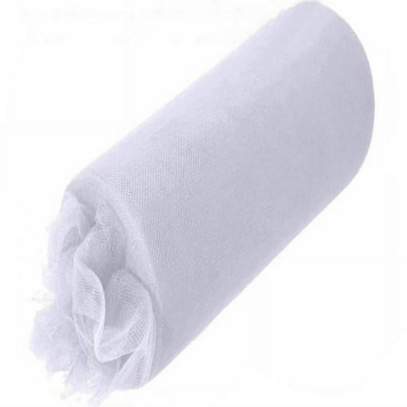BalsaCircle 18" x 100 yards White Tulle Bolt Wedding Party Crafts Sewing Draping Cheap Accessories